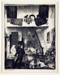 A stúdió, 1916 karácsonya, 1916 alkotó: George Wesley Bellows